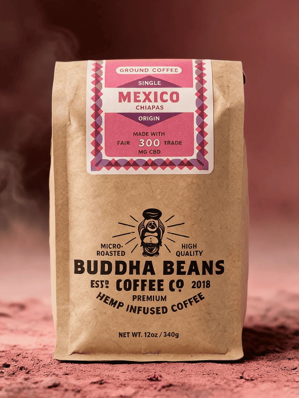 Buddha Beans Mexico USDA Organic CBD Coffee, Chiapas, 12oz